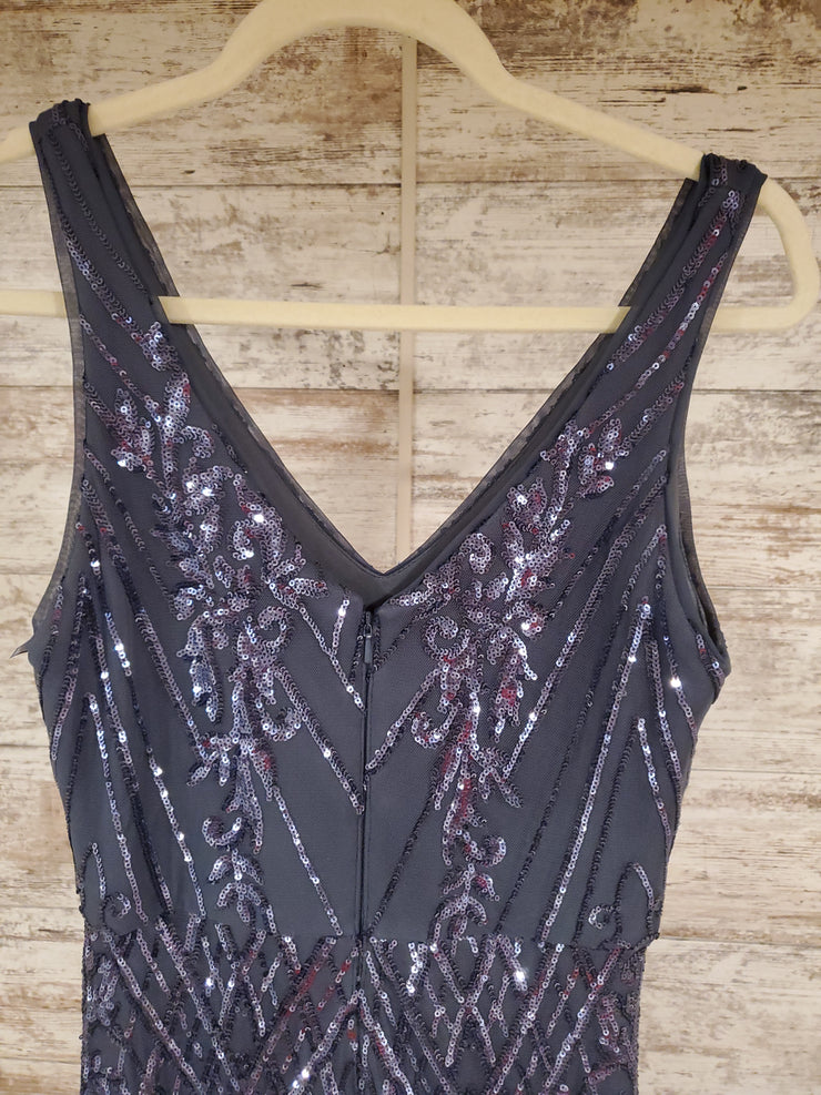 BLUE/GRAY SPARKLY LONG DRESS