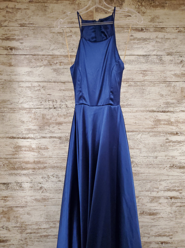 NAVY A LINE GOWN