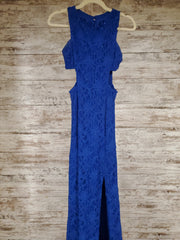 ROYAL BLUE LONG EVENING GOWN