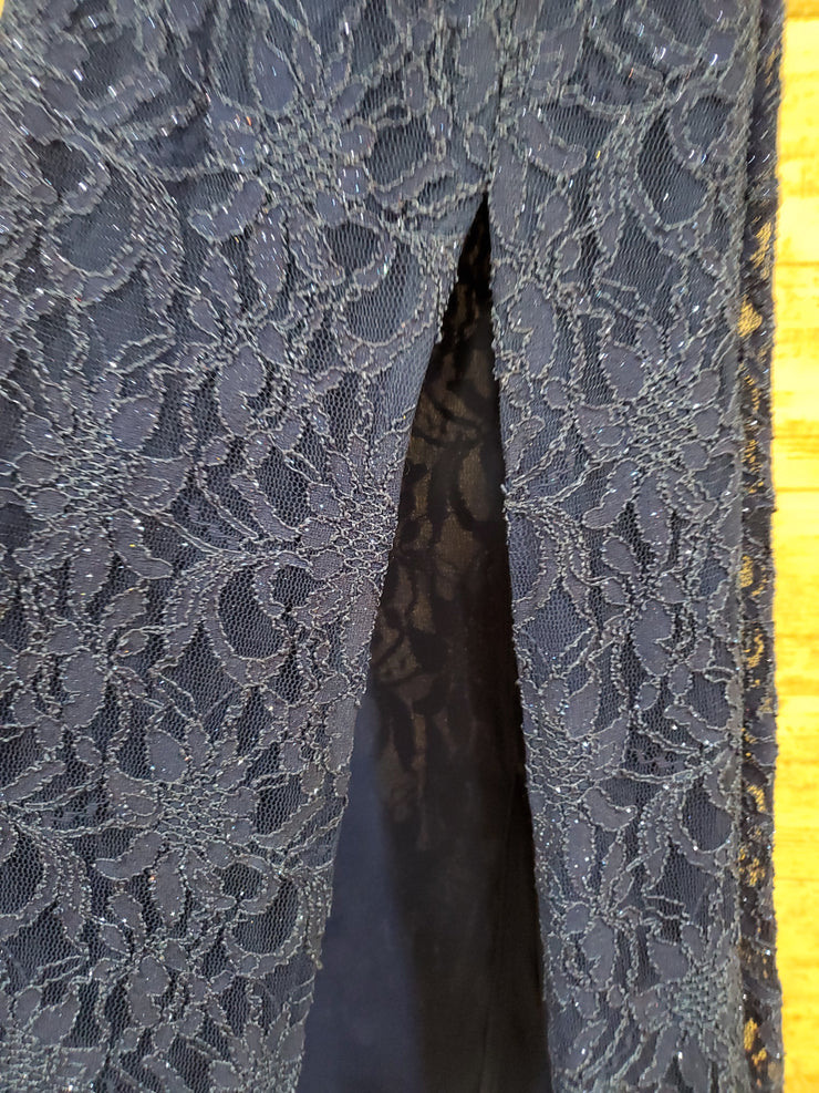 ROYAL BLUE LONG EVENING GOWN