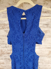 ROYAL BLUE LONG EVENING GOWN