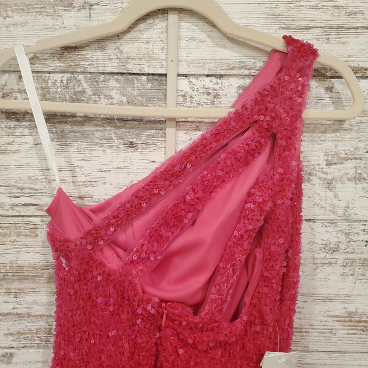 PINK SEQUIN SHORT DRESS (NEW)