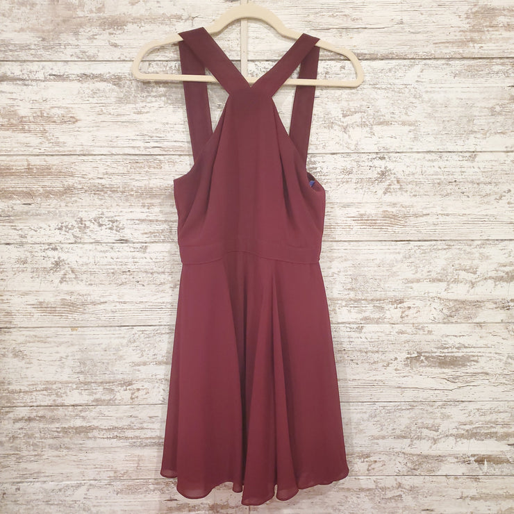 BURGUNDY SHORT DRESS