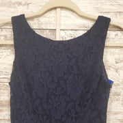 NAVY LACE SHORT DRESS