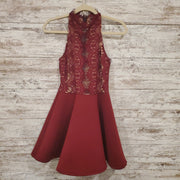 BURGUNDY SHORT DRESS