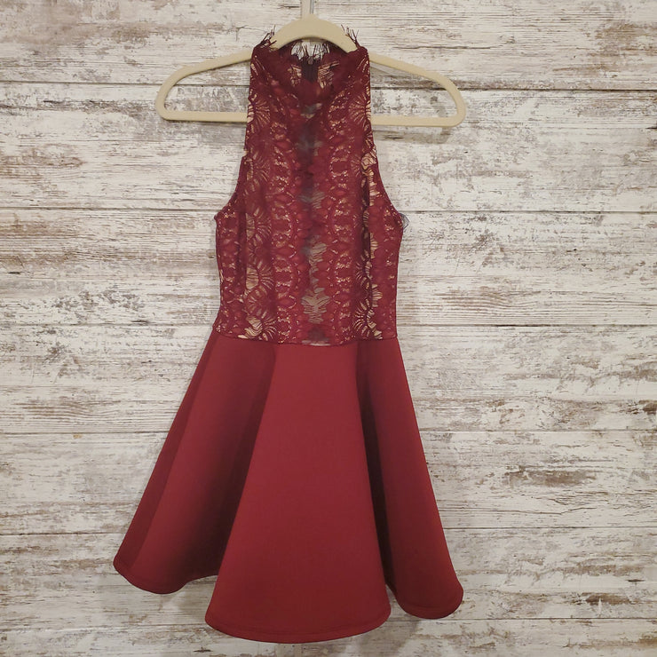 BURGUNDY SHORT DRESS