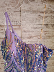 LAVENDER SPARKLY MERMAID GOWN