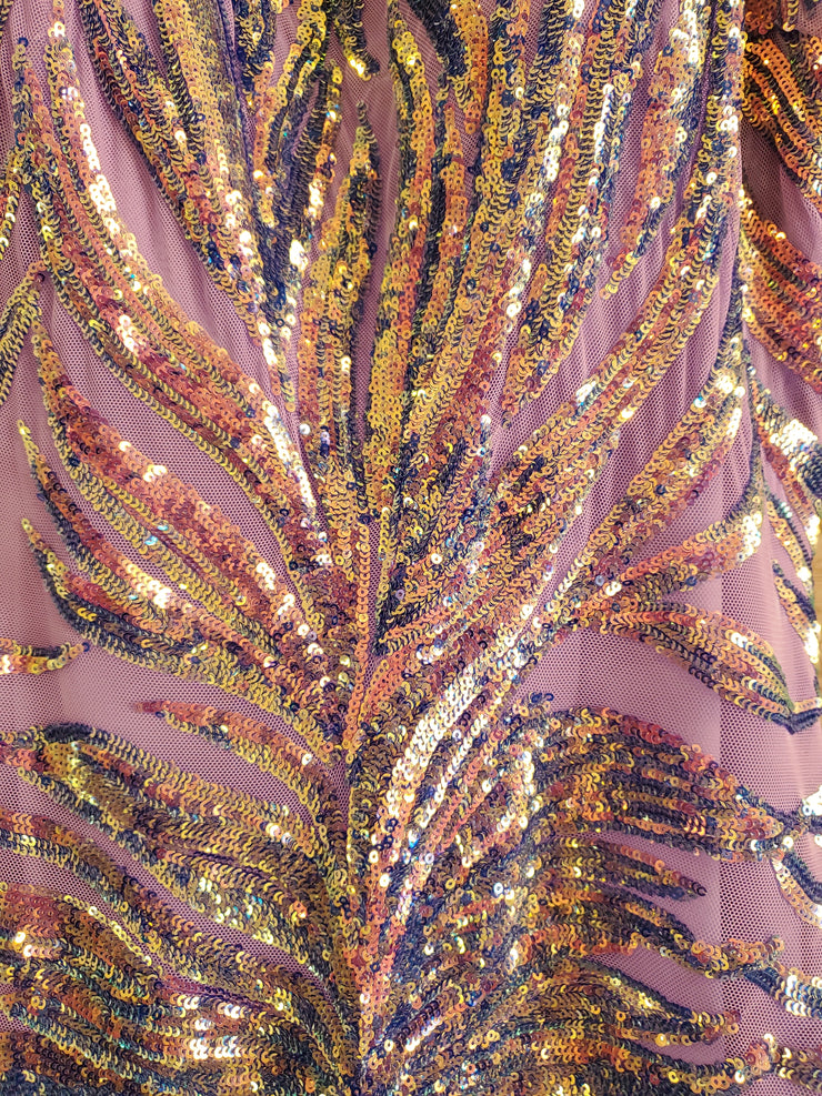 LAVENDER SPARKLY MERMAID GOWN