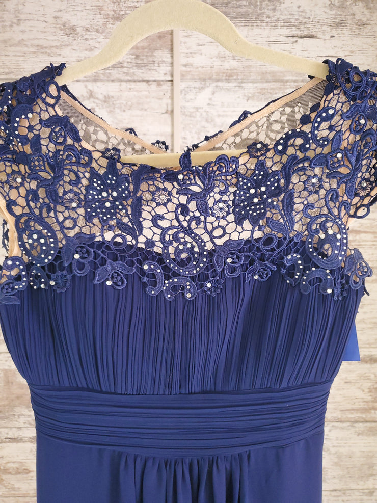 NAVY LONG EVENING GOWN