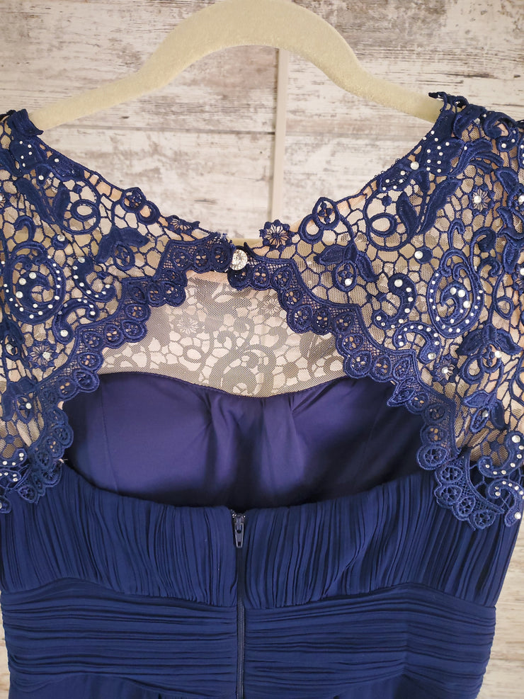 NAVY LONG EVENING GOWN