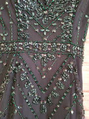 GREEN LONG EVENING GOWN
