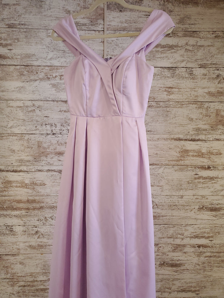 LAVENDER A LINE GOWN W/SHORTS