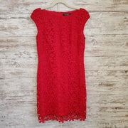 RED LACE SHORT DRESS