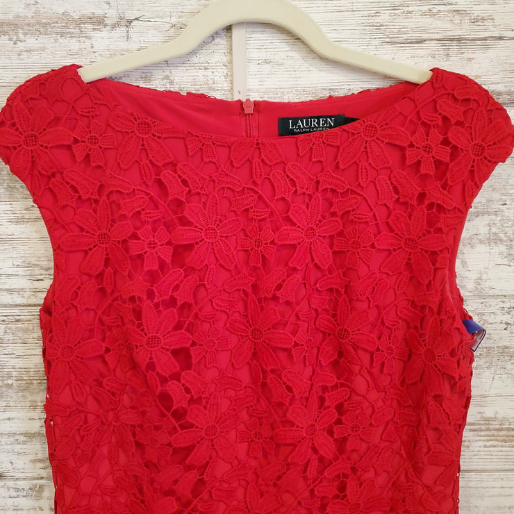 RED LACE SHORT DRESS