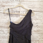 BLACK ONE SHOULDER SHORT DRESS