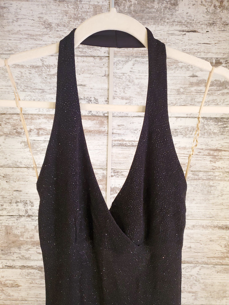 BLACK SPARKLY LONG DRESS