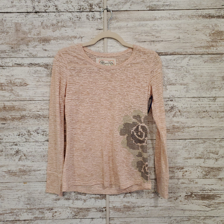 PEACH LONG SLEEVE TOP