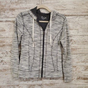 GRAY/WHITE ZIP UP JACKET