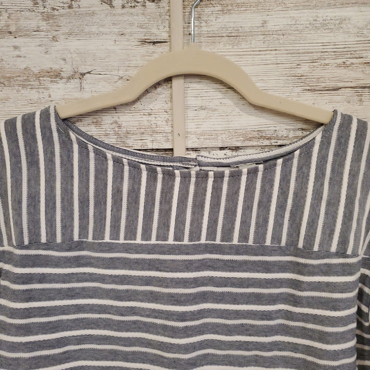 GRAY/WHITE LONG SLEEVE TOP