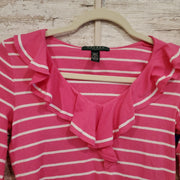 PINK WHITE LONG SLEEVE TOP