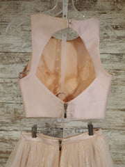 PINK 2 PC. A LINE GOWN SET