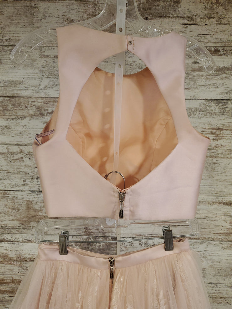 PINK 2 PC. A LINE GOWN SET