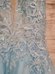 BLUE PRINCESS A LINE GOWN