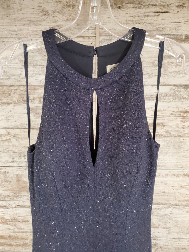 GRAY SPARKLY LONG EVENING GOWN