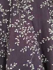 NAVY/FLORAL A LINE GOWN