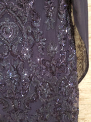 NAVY LONG EVENING GOWN