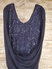 NAVY LONG EVENING GOWN