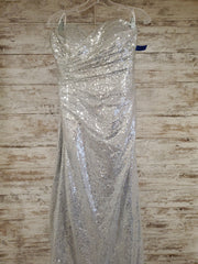 SILVER FULL SEQUIN LONG GOWN