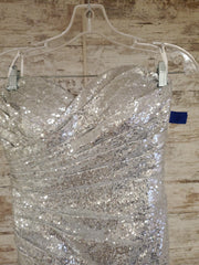 SILVER FULL SEQUIN LONG GOWN