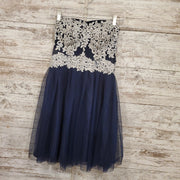 NAVY/SILVER SHORT DRESS