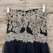 NAVY/SILVER SHORT DRESS