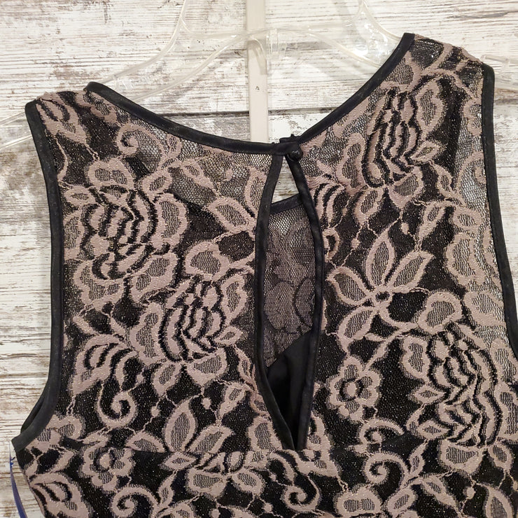 BLACK/TAN 2 PC. SHORT DRESS