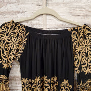 BLACK/YELLOW SHORT DRESS