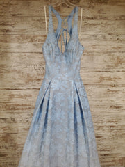BLUE A LINE GOWN