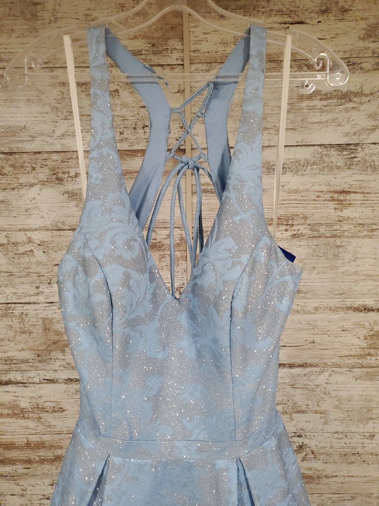 BLUE A LINE GOWN