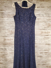 NAVY LONG EVENING GOWN (NEW)