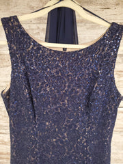 NAVY LONG EVENING GOWN (NEW)