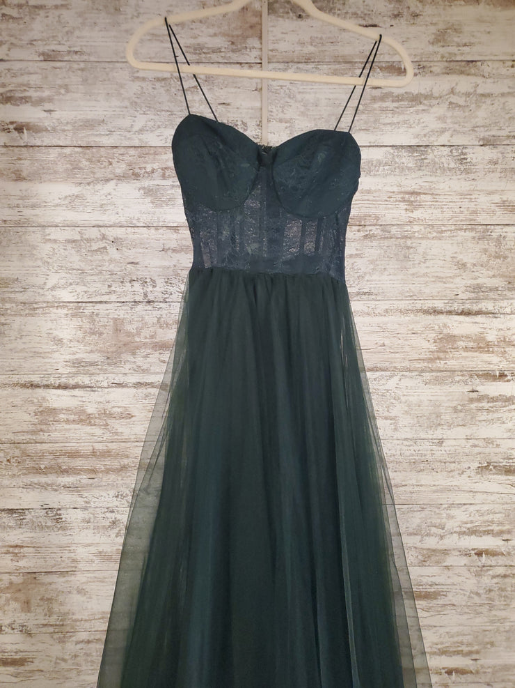 GREEN A LINE GOWN (NEW)