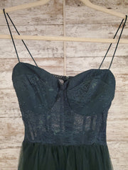 GREEN A LINE GOWN (NEW)