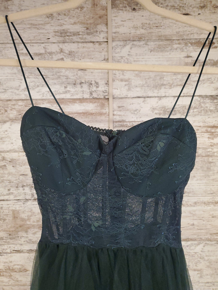 GREEN A LINE GOWN (NEW)