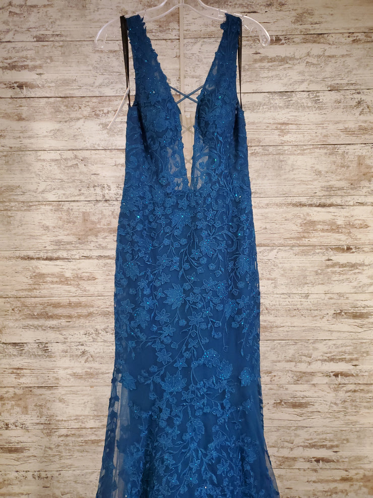 TEAL LONG EVENING GOWN (NEW)
