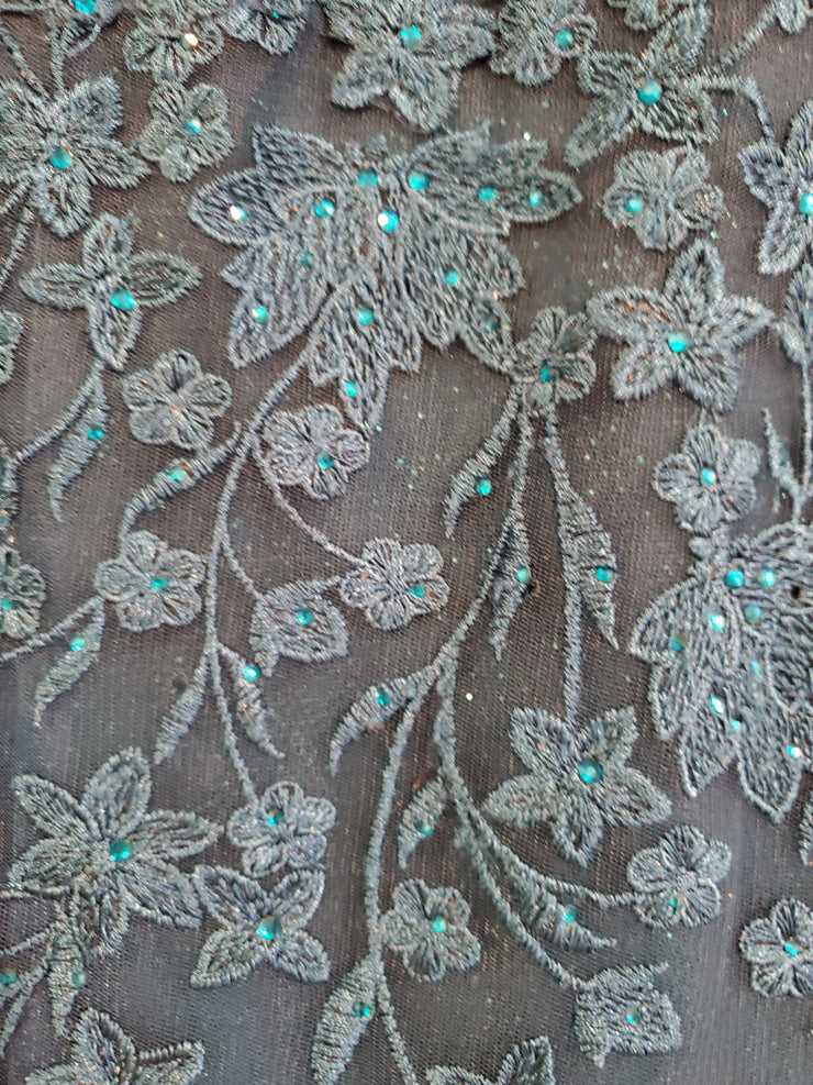 TEAL LONG EVENING GOWN (NEW)