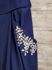 NAVY A LINE GOWN