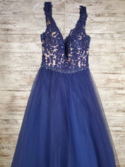 NAVY PRINCESS GOWN