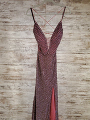 PURPLE SEQUIN LONG GOWN