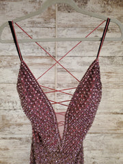 PURPLE SEQUIN LONG GOWN